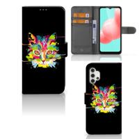 Samsung Galaxy A32 5G Leuk Hoesje Cat Color | Portemonnee hoesje