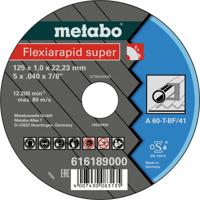 Metabo 616189000 Doorslijpschijf recht 125 mm 25 stuk(s) Blik, Profiel