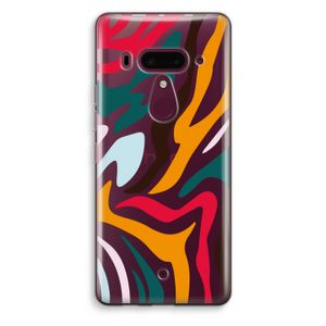 Colored Zebra: HTC U12+ Transparant Hoesje