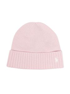 POLO RALPH LAUREN KIDS bonnet à logo Polo Pony brodé - Rose