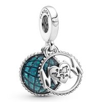 Pandora People 799368C01 Hangbedel Glitter Globe Mum zilver-emaille (retired) - thumbnail