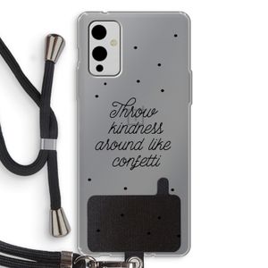 Confetti: OnePlus 9 Transparant Hoesje met koord