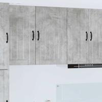 Keukenkast aan de muur Beton Grijs 50 x 31 x 80 cm Bewerkt hout Keukenkast aan de muur Beton Grijs 50 x 31 x 80 cm Bewerkt hout