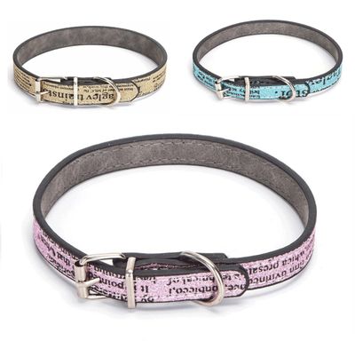 Nobleza Hondenhalsband met tekst en glitters - 45 cm