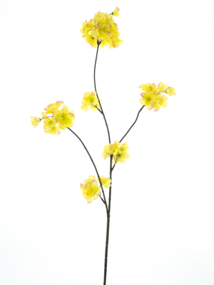 Prunus Malaga spray yellow/pink 84 cm kunstbloem - Nova nature