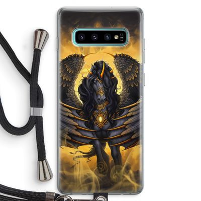 Pegasus: Samsung Galaxy S10 Plus Transparant Hoesje met koord
