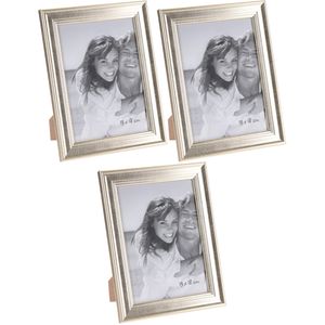 3x Gouden glanzende fotolijsten/fotoframes 17 x 22 cm