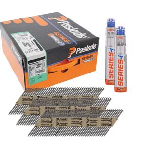 Paslode 34° Papier Gebonden Stripnagels IM90 | Blank | Ring | 3.1x80mm | +2x Gas VE=2500 - 142033