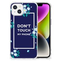 iPhone 14 Anti Shock Case Flowers Blue DTMP - thumbnail