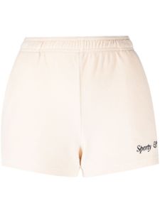 Sporty & Rich short en coton à logo imprimé - Tons neutres