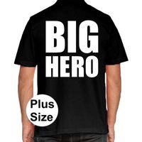 BIG Hero grote maten poloshirt zwart voor heren - thumbnail