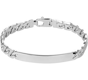 TFT Graveerarmband Zilver Gourmet Plaat 6,5 mm 20 cm