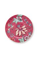 Pip Studio Flower Festival Gebaksbord Donkerroze 17 cm