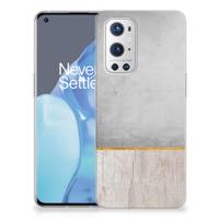OnePlus 9 Pro | Bumper Hoesje | Wood Concrete OnePlus 9 Pro | Bumper Hoesje | Wood Concrete