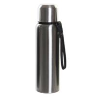 ITEM Thermosfles - 500 ml - RVS - dubbelwandig - schroefdop - zeefje - zilvergrijs