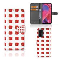 OPPO A54 5G | A74 5G | A93 5G | Book Cover | Paprika Red