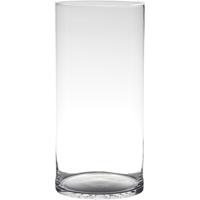 Hakbijl Glass Bloemenvaas - cilinder - glas - helder transparant - D19 x H40 cm