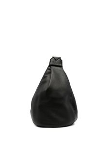 Discord Yohji Yamamoto sac porté épaule en cuir à logo embossé - Noir