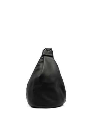 Discord Yohji Yamamoto sac porté épaule en cuir à logo embossé - Noir
