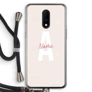 Strawberry Milkshake: OnePlus 7 Transparant Hoesje met koord