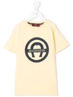 Aigner Kids t-shirt à logo imprimé - Jaune