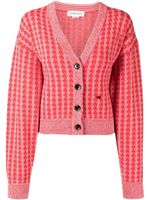 Victoria Beckham cardigan boutonné à broderies - Rouge