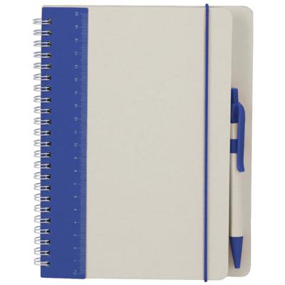 Notitieboekje / opschrijfboekje A5 - blauw - Harde kaft - 18 x 21 cm - 70 pagina's - met liniaal