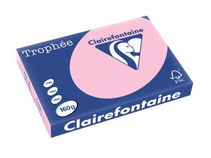 Clairefontaine Trophée Pastel, gekleurd papier, A3, 160 g, 250 vel, roze