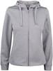 Clique 021015 Basic Active Hoody FZ Ladies - Grijsmelange - XS