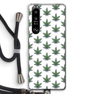 Weed: Sony Xperia 1 III Transparant Hoesje met koord