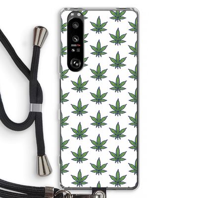 Weed: Sony Xperia 1 III Transparant Hoesje met koord