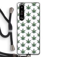 Weed: Sony Xperia 1 III Transparant Hoesje met koord