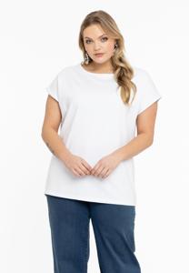 Yoek T-shirt kapmouwen wijd | Wit | Maat 46/48
