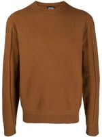 Zegna crew-neck wool-cashmere jumper - Marron - thumbnail