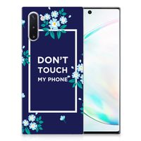 Samsung Galaxy Note 10 Silicone-hoesje Flowers Blue DTMP - thumbnail