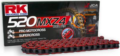 RK Chains 520 mxz4 118 c red/black open