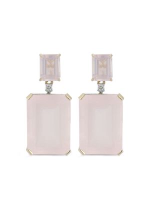 Mateo boucles d'oreilles en or 14ct pavées de diamants