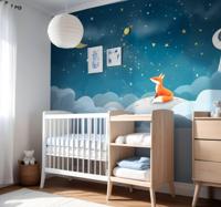 Vos aan de hemel foto behang babykamer