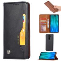 Voor Xiaomi Redmi Note8 Pro Knead huidtextuur horizontale Flip lederen draagtas met foto frame & houder & kaartsleuven & portemonnee (zwart)