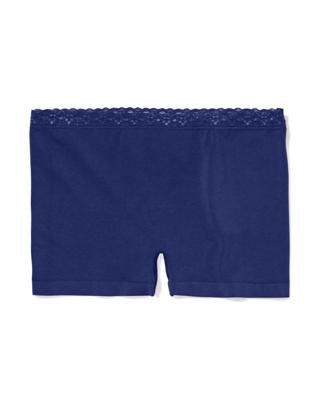 HEMA Damesboxer Naadloos Micro Met Kant Donkerblauw (donkerblauw)