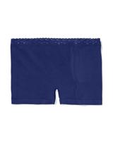 HEMA Damesboxer Naadloos Micro Met Kant Donkerblauw (donkerblauw)