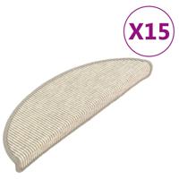 VidaXL Trapmatten zelfklevend 15 st 56x17x3 cm zilverkleurig