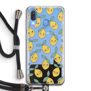 Citroenen: Samsung Galaxy A40 Transparant Hoesje met koord