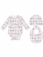 Marni Kids body à imprimé graphique - Blanc