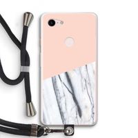 A touch of peach: Pixel 3 XL Transparant Hoesje met koord