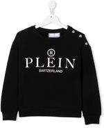 Philipp Plein Junior sweat Plush à logo imprimé - Noir - thumbnail