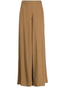 Erika Cavallini pantalon fendu à coupe ample - Marron