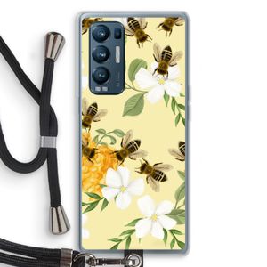 No flowers without bees: Oppo Find X3 Neo Transparant Hoesje met koord