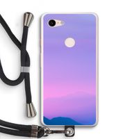 Sunset pastel: Pixel 3 XL Transparant Hoesje met koord
