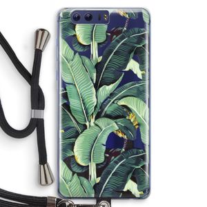 Bananenbladeren: Honor 9 Transparant Hoesje met koord